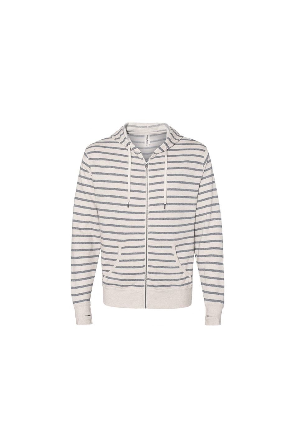 Bleu'- Stripe Zip Hoodie